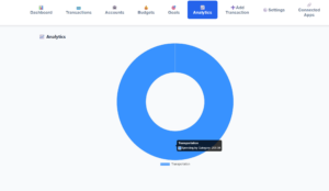 Analytics tab for Personal Finance Tracker application