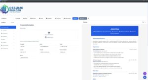 Dashboard for Resume Building application