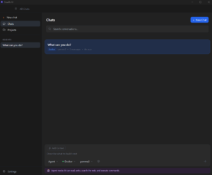 Chats tab for the Stealth application