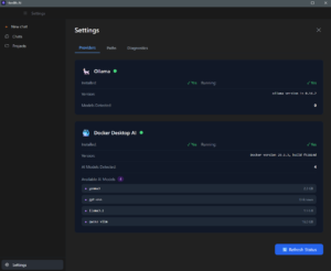Settings > Providers tab in the Stealth application